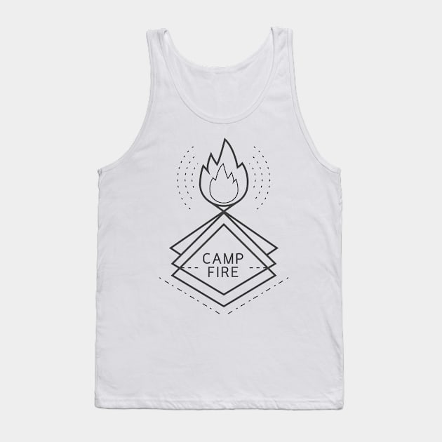 Camp Fire Tank Top by p308nx